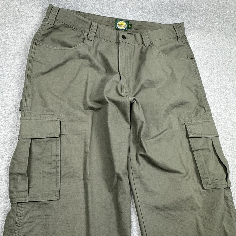 Cabela's Rip Stop Cargo Pants Mens 40x30‎ Hammer Loop Outdoor Hiking Work Gorp